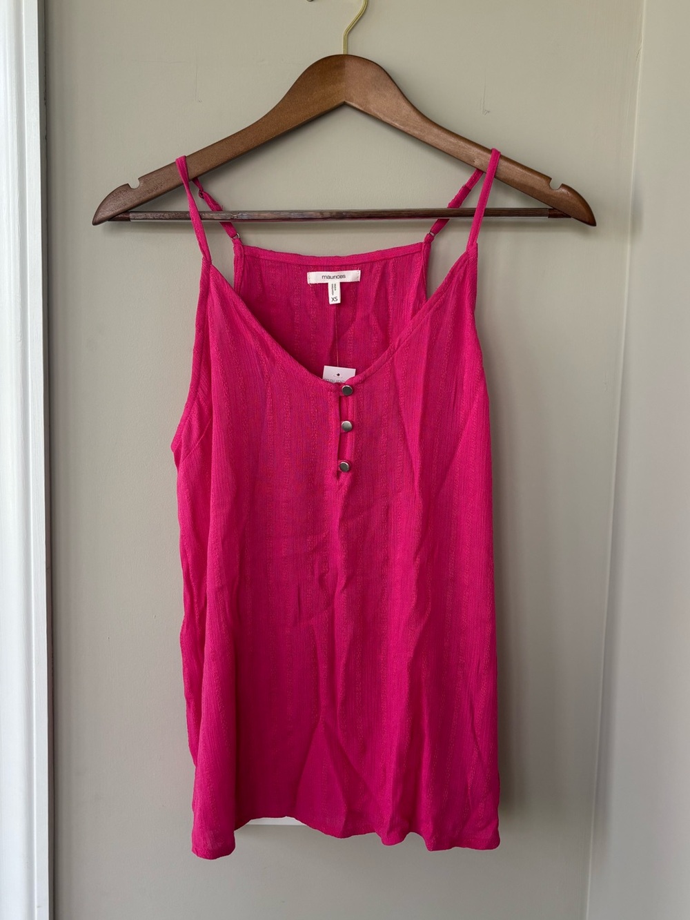 Maurices pink textured tank top size xs nwt